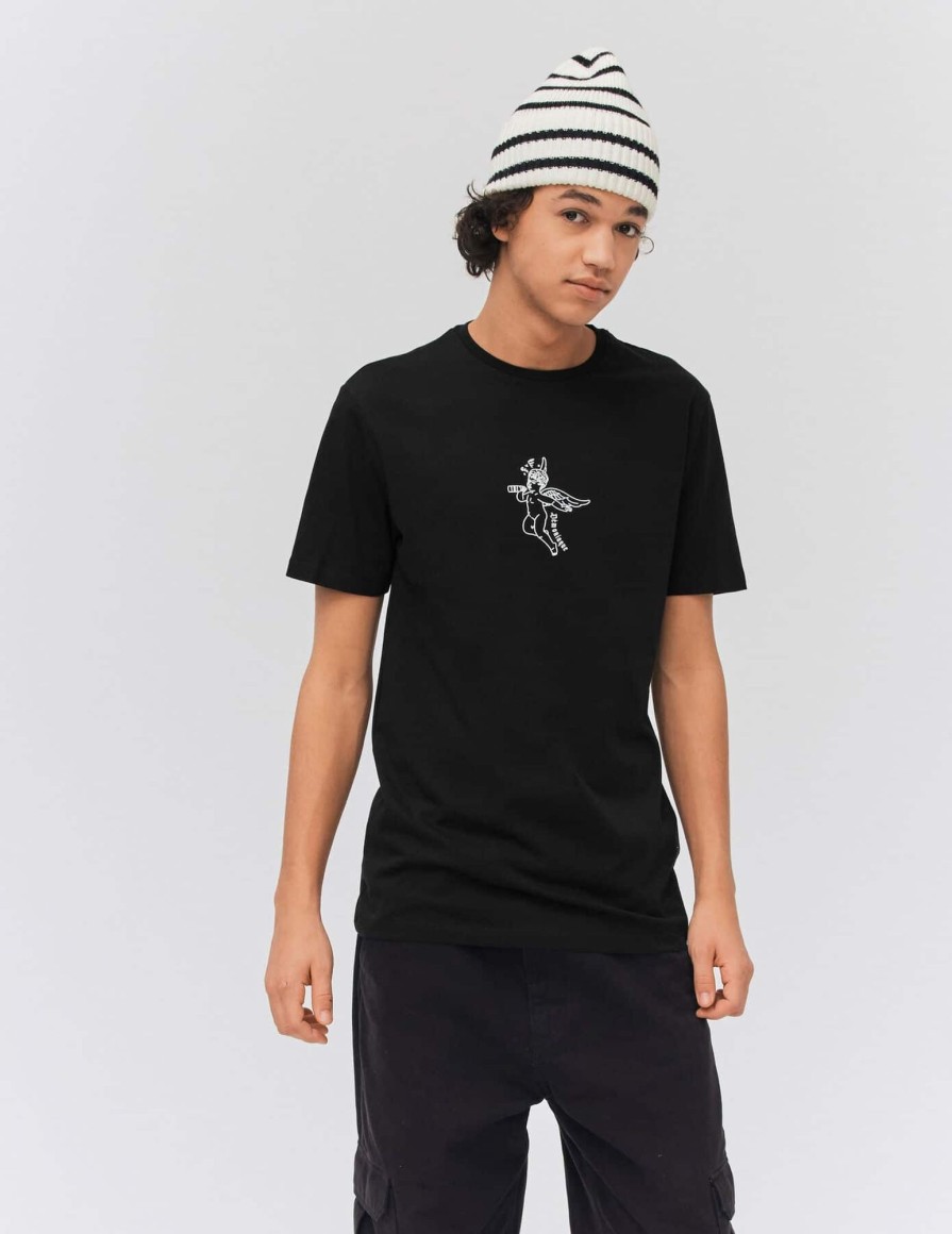 Homme BZB Tee-Shirt | T-Shirt Brode Ange Noir