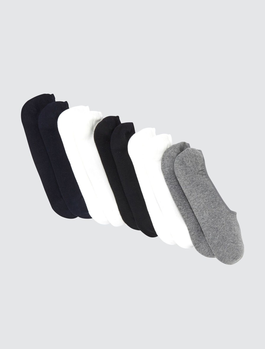 Homme BZB Chaussettes | Lot De 5 Paires De Socquettes Invisibles Multicolore