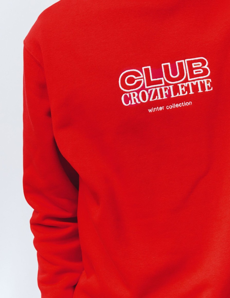 Homme BZB Sweat | Sweat Brode A Message Rouge