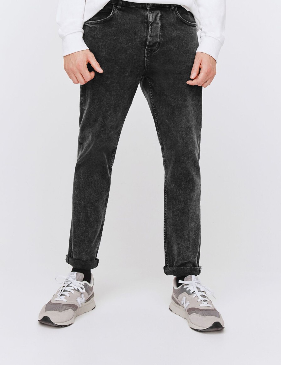 Homme BZB Jeans | Jean Straight Delave Noir