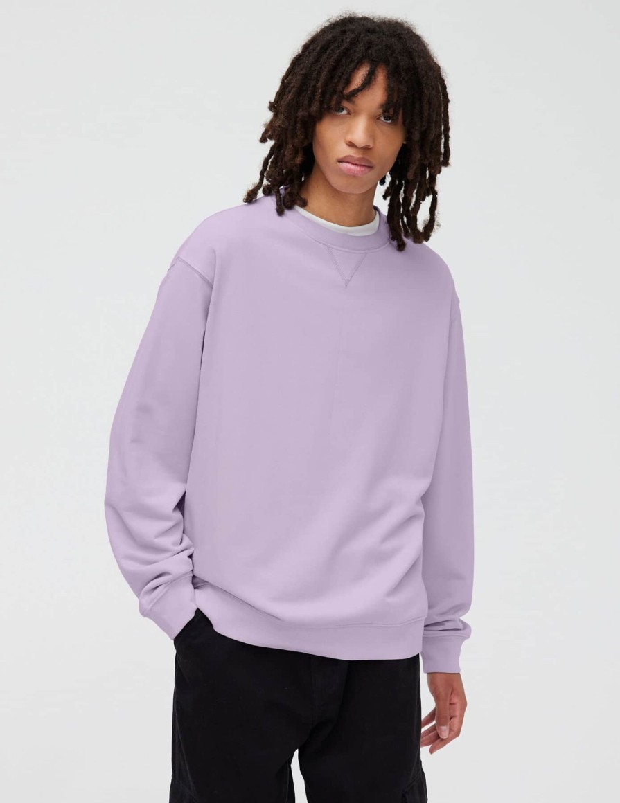 Homme BZB Sweat | Sweatshirt Col Rond Lila