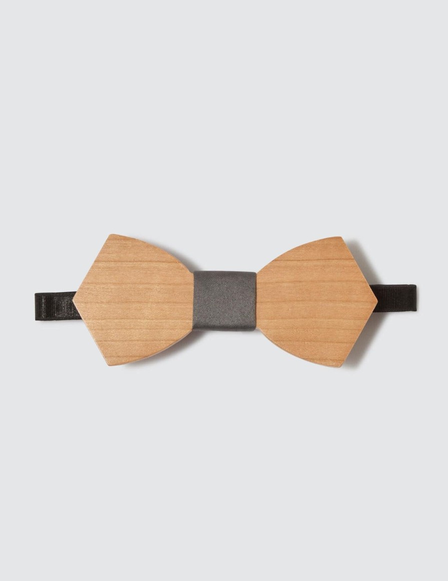 Homme BZB Noeud Papillon | Noeud Papillon En Bois Beige