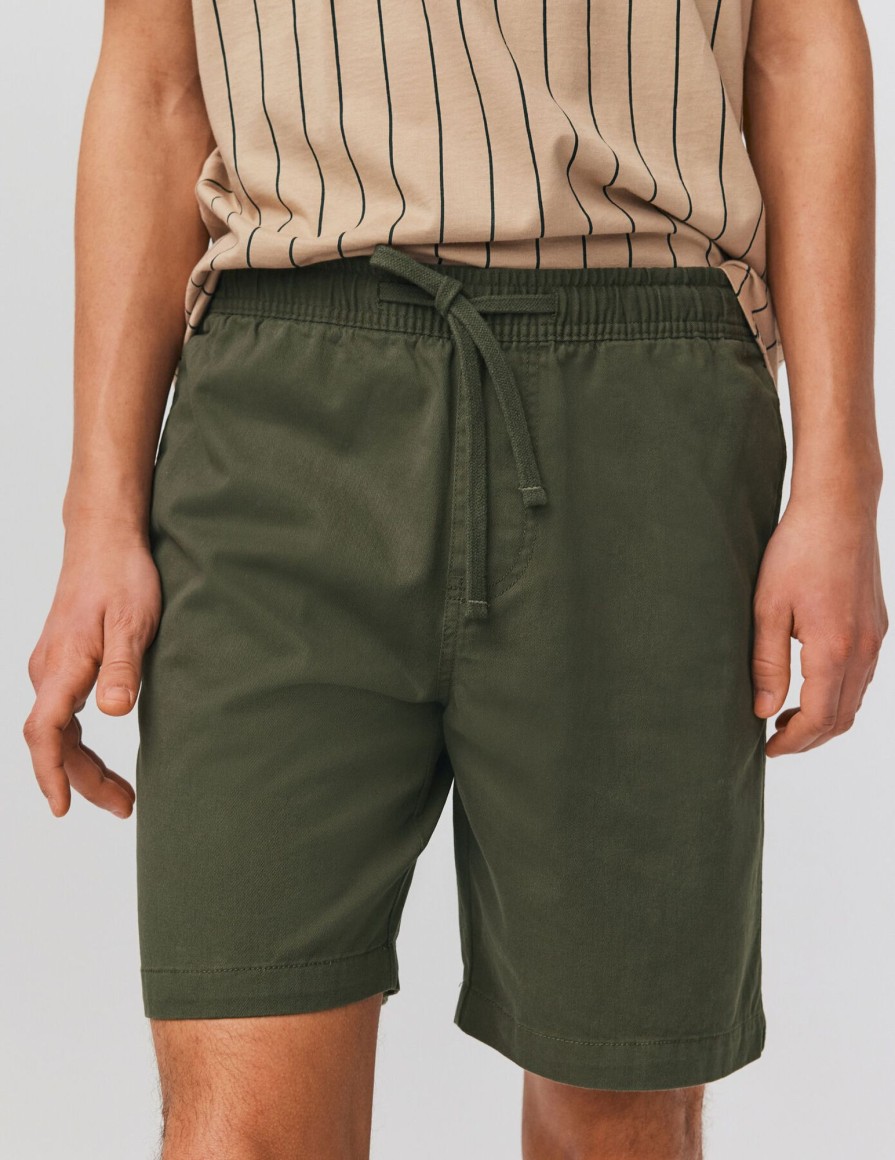 Homme BZB Bermuda | Bermuda Uni Style Jogger Vert Kaki