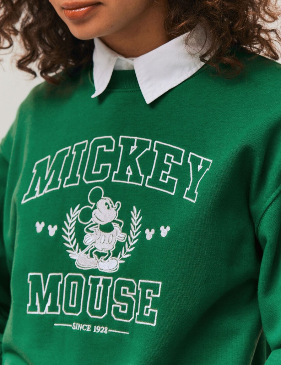 Femme BZB Sweat | Sweat Licence Mickey Vert