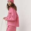 Femme BZB Veste & Blouson | Surchemise En Tweed Uni Rose