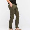 Homme BZB Pantalon | Pantalon Chino Ajuste En Coton Bio Kaki