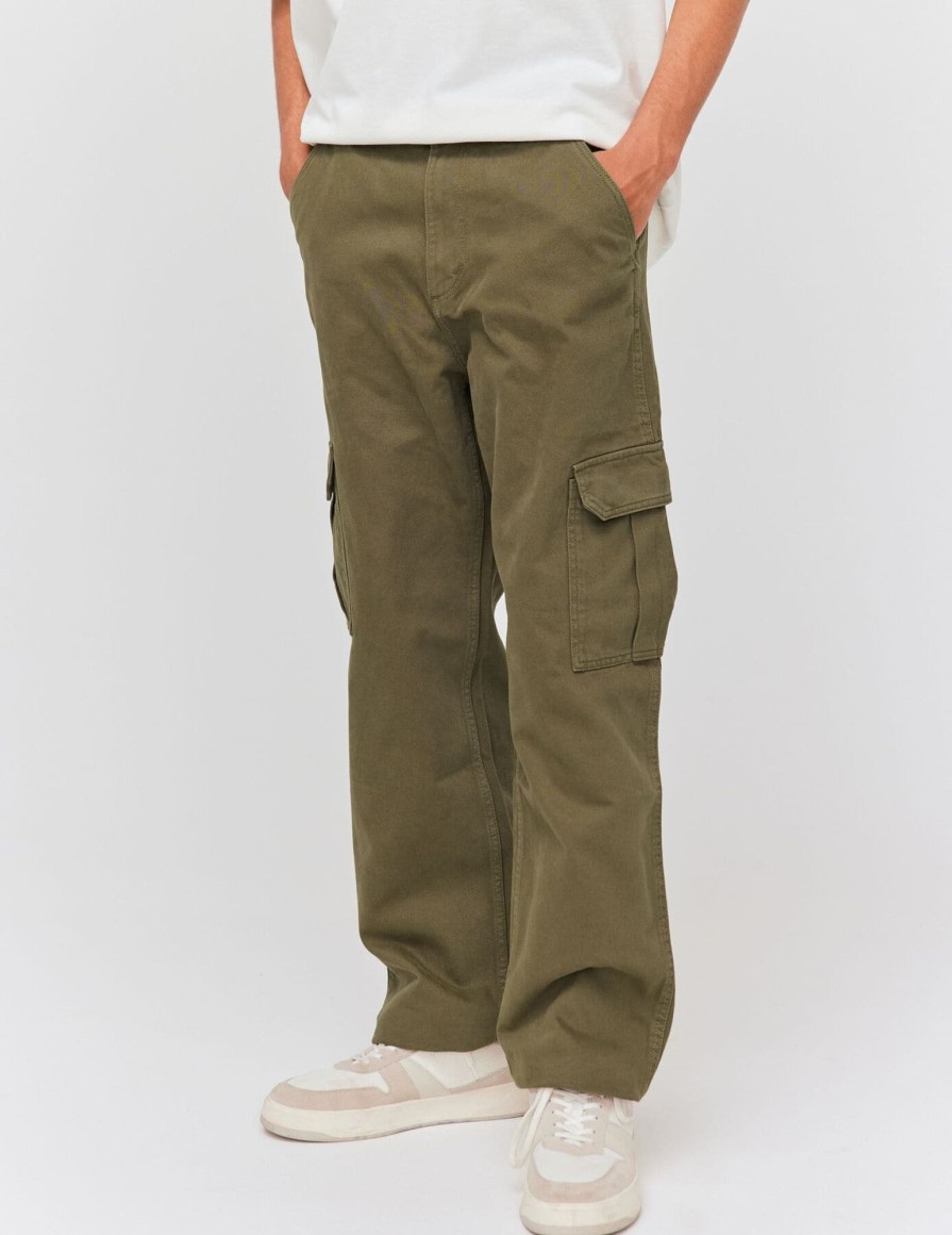 Homme BZB Pantalon | Pantalon Cargo Vert Kaki