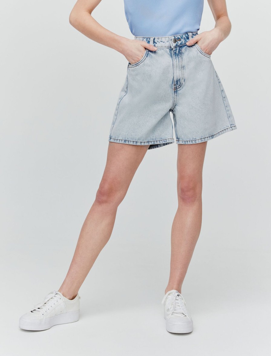 Femme BZB Short | Short Mom En Jean Bleu Moyen