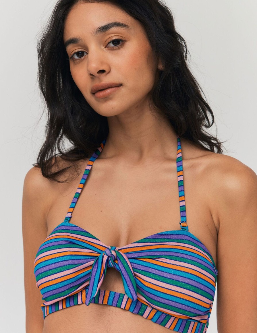 Femme BZB Maillots De Bain | Haut De Maillot De Bain Bandeau New York Multicolore