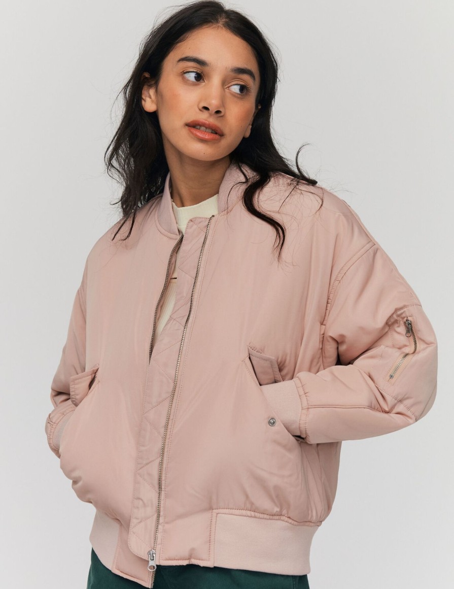 Femme BZB Veste & Blouson | Veste Bomber Rose Pale