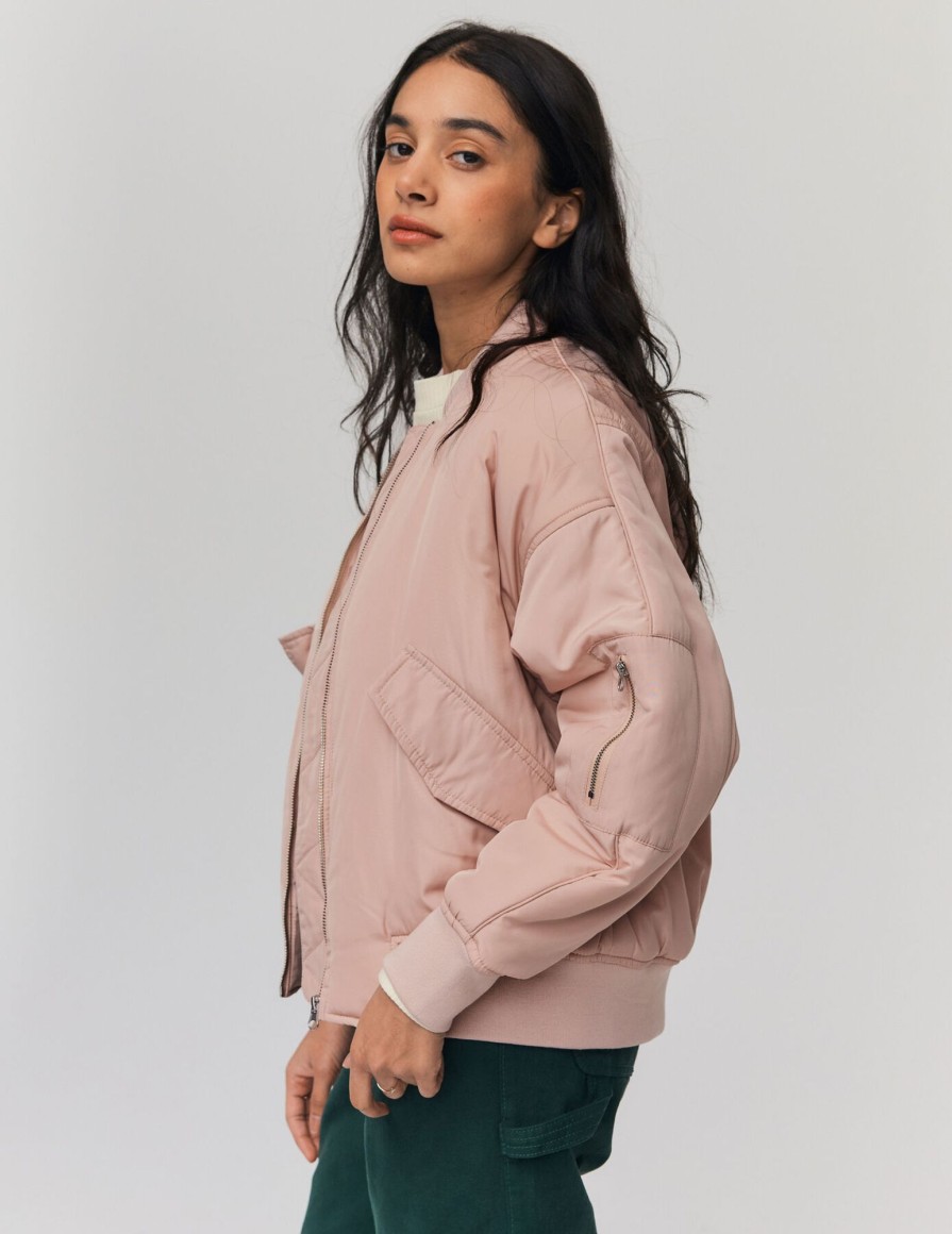 Femme BZB Veste & Blouson | Veste Bomber Rose Pale