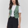 Femme BZB Veste & Blouson | Gilet De Tailleur Vert