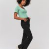 Femme BZB Jeans | Jean Flare A Fentes Noir