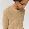 Homme BZB Pull | Pull Col Rond Beige