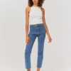 Femme BZB Jeans | Jean Boot Cut Cropped Bleu Moyen