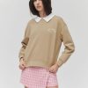 Femme BZB Sweat | Sweat Col Polo Brown