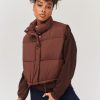 Femme BZB Manteau & Doudoune | Doudoune Sans Manches Rembourrage Recycle Marron