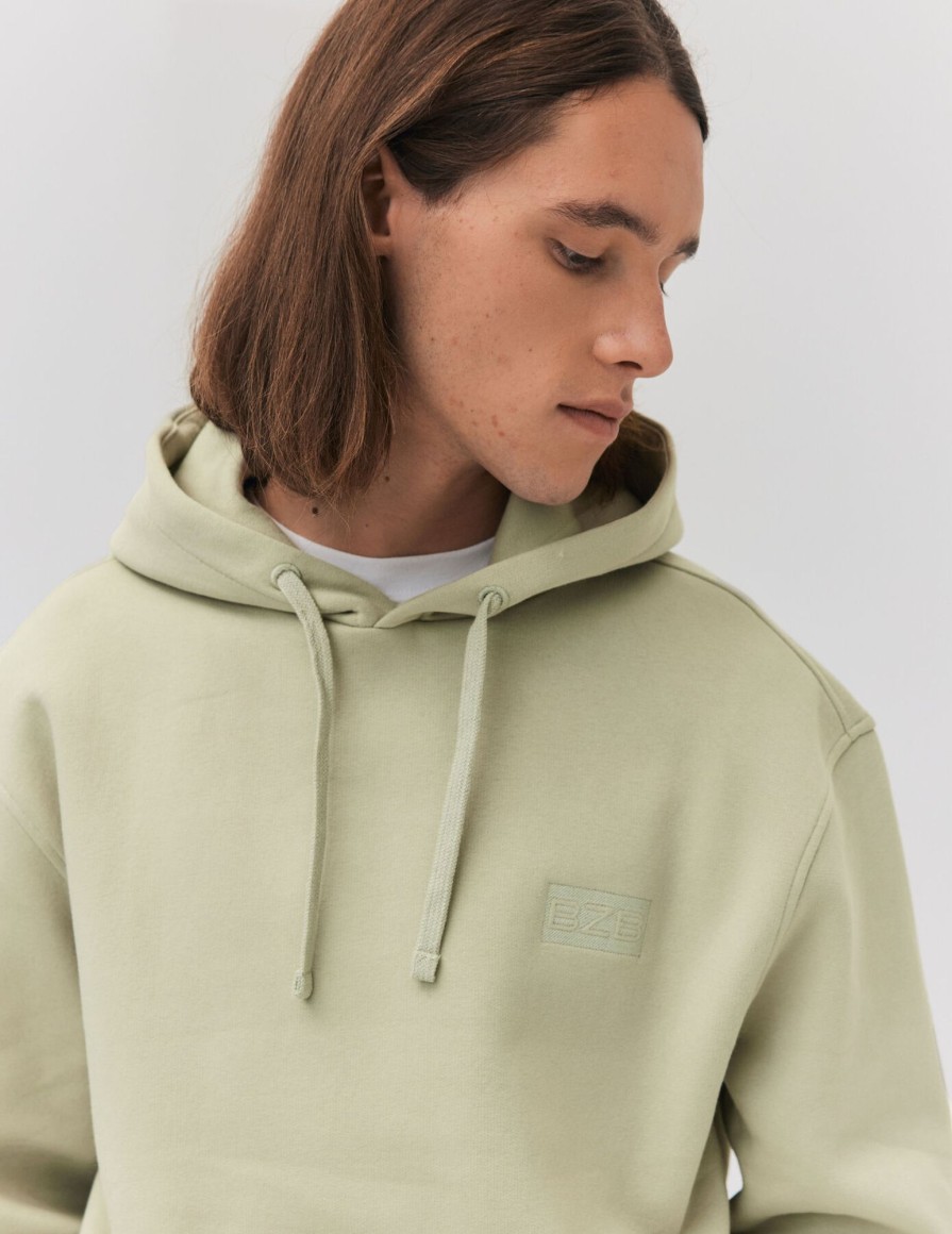 Homme BZB Sweat | Sweat A Capuche Vert Clair