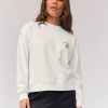 Femme BZB Sweat | Sweat Col Rond Imprime Blanc