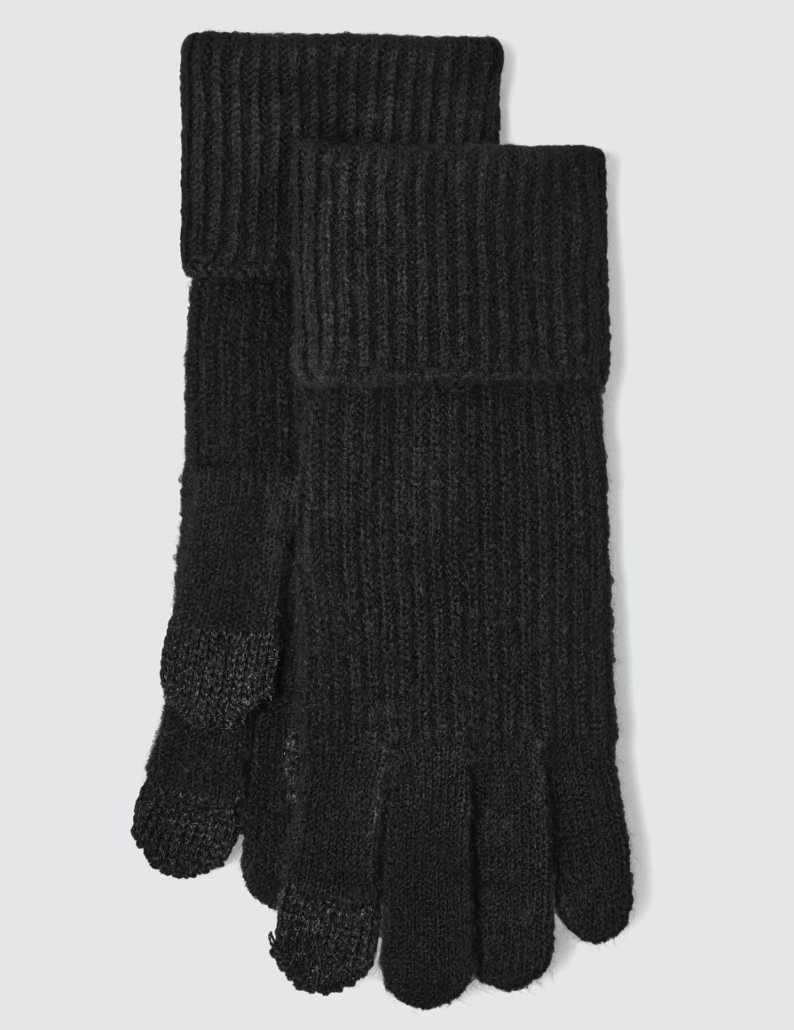 Femme BZB Echarpes Bonnets Gants | Gants Tactiles Cote Noir