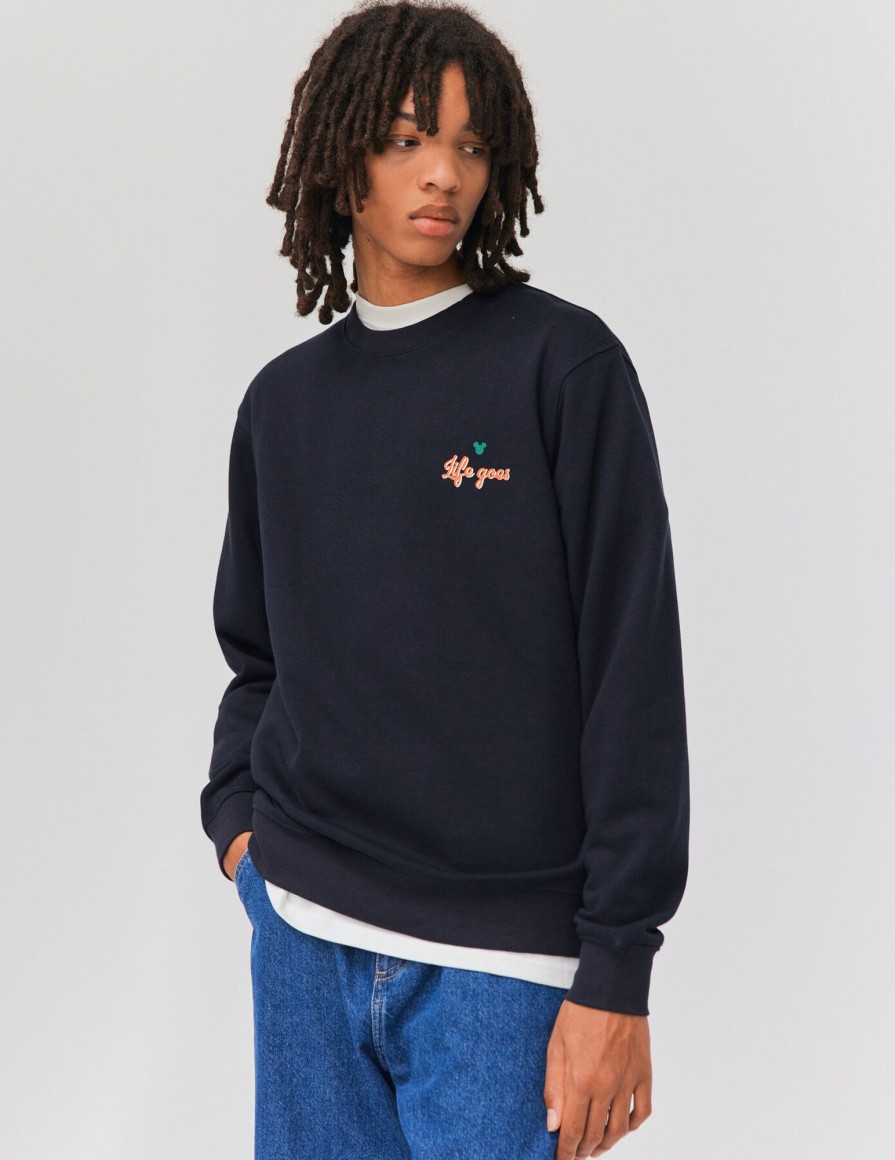 Homme BZB Sweat | Sweatshirt Collab Mickey Mouse Bleu Fonce