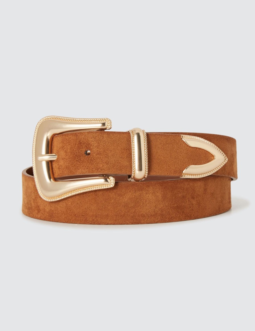 Femme BZB Ceinture | Ceinture Western Marron