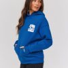 Femme BZB Sweat | Sweat Capuche Oversize Imprime Bleu Fonce