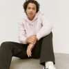 Homme BZB Sweat | Sweat A Capuche Brode Rose Pale