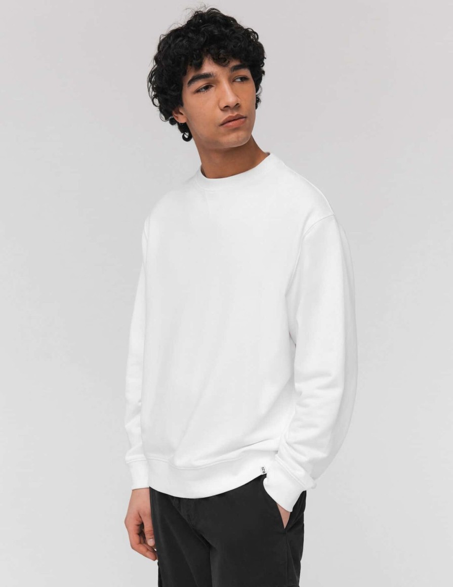 Homme BZB Sweat | Sweatshirt Col Rond Blanc