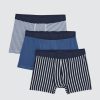 Homme BZB Sous-Vetements & Pyjama | Lot De 3 Boxers Rayures Bleu Fonce