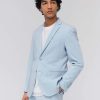 Homme BZB Veste & Blouson | Veste De Costume Coupe Droite Bleu Clair