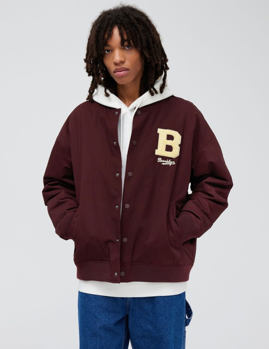 Homme BZB Veste & Blouson | Veste Bombers Campus Bourgogne