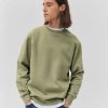 Homme BZB Sweat | Sweat Col Rond A Message Vert