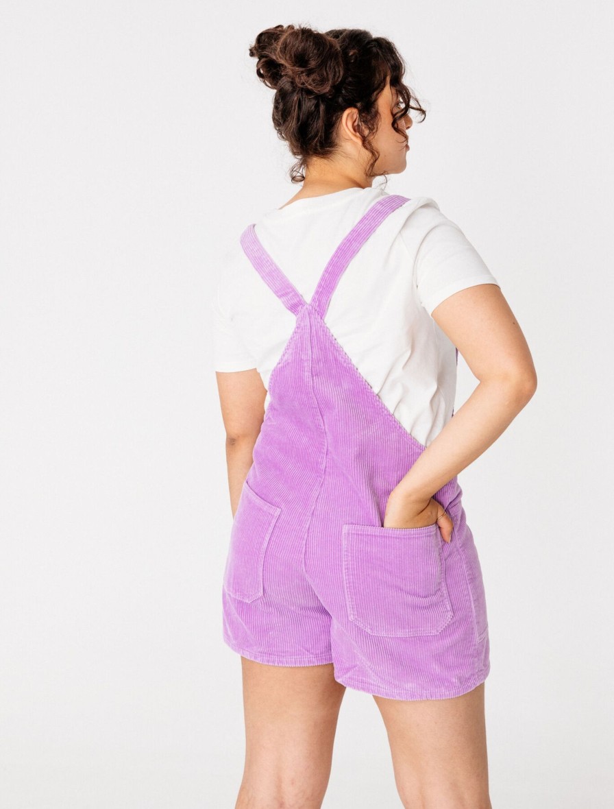 Femme BZB Robe | Combishort Velours Violet Moyen