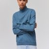 Homme BZB Pull | Pull Col Roule Bleu Fonce