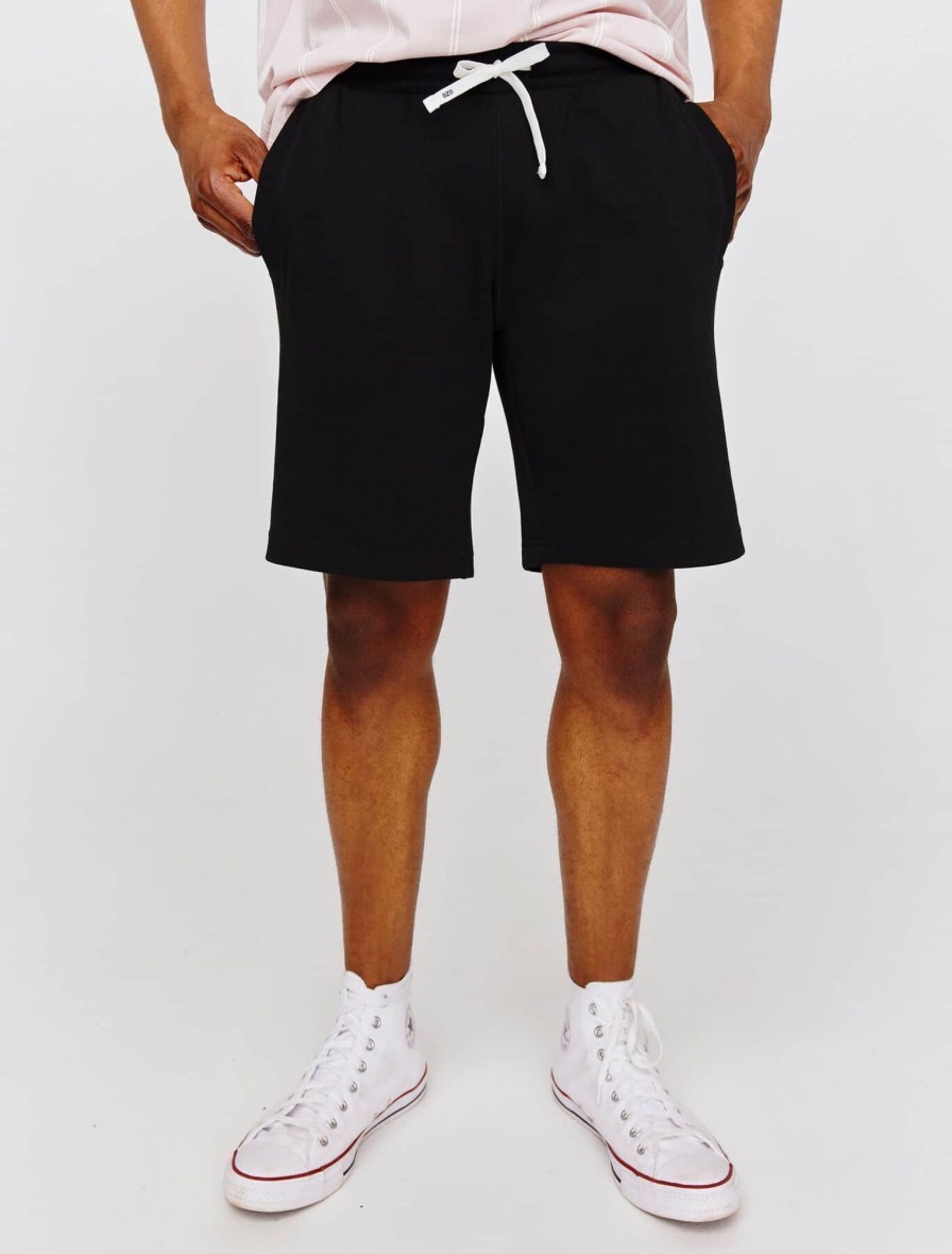 Homme BZB Bermuda | Bermuda Maille En Coton Pique Noir