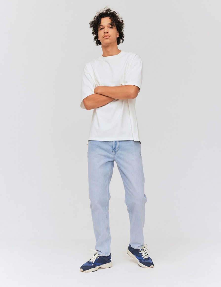 Homme BZB Jeans | Jean Relaxed Bleach Bleu Jean Bleach