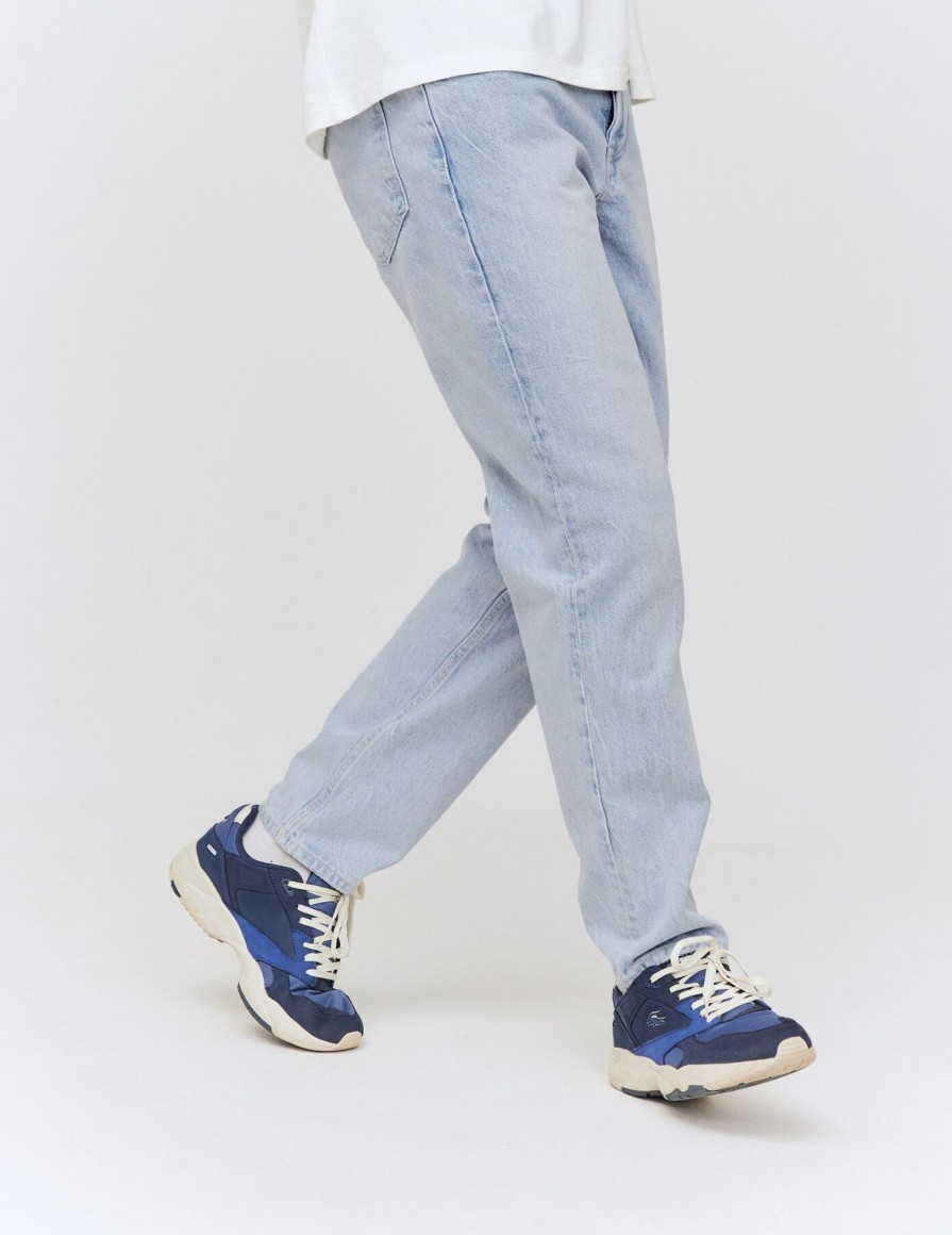 Homme BZB Jeans | Jean Relaxed Bleach Bleu Jean Bleach