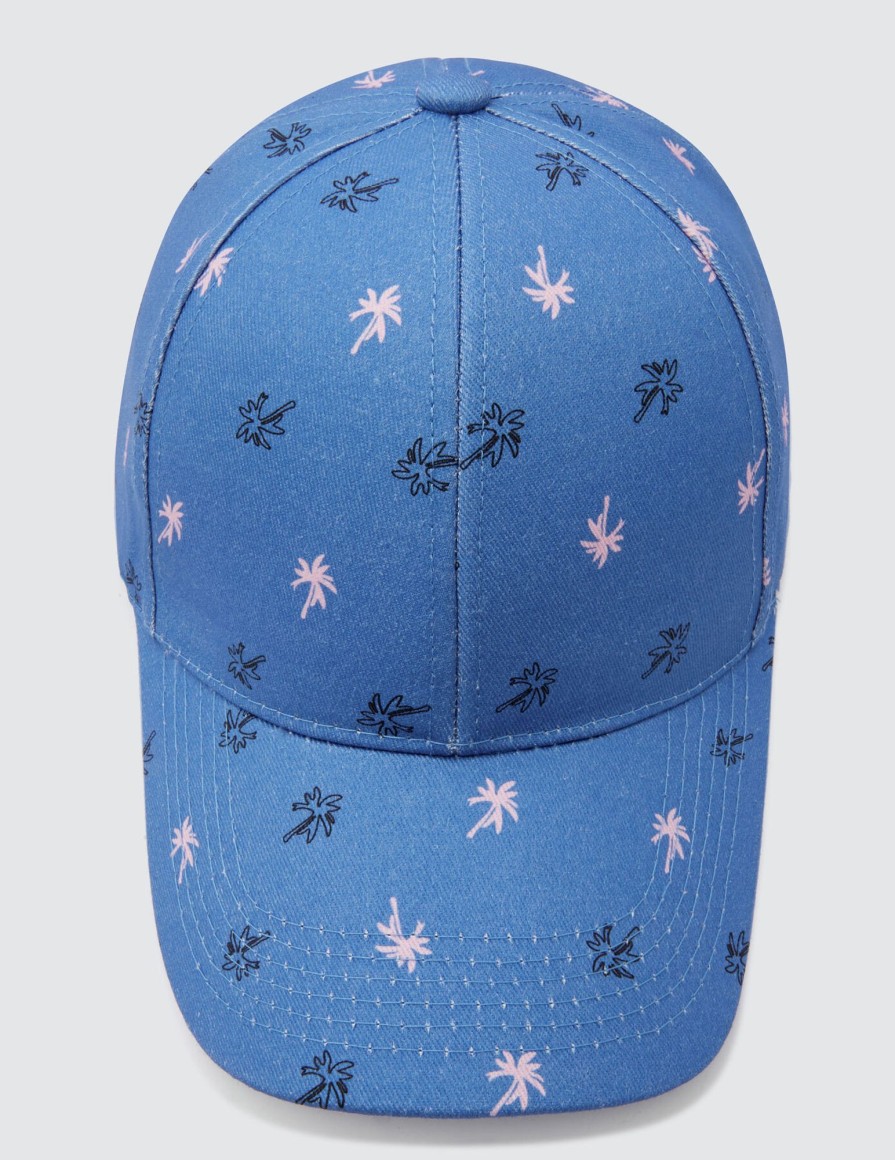 Homme BZB Casquettes & Bob | Casquette Imprimee Palmiers Bleu Moyen