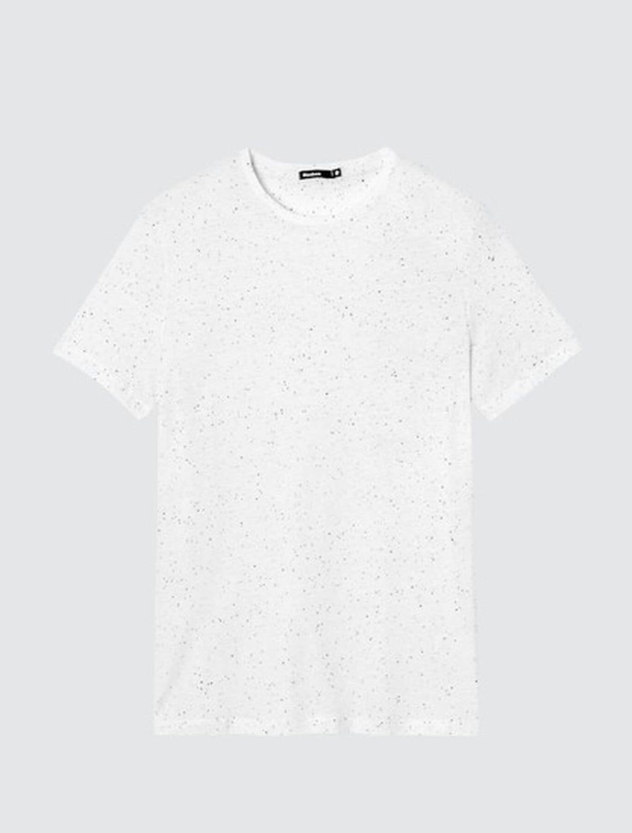 Homme BZB Tee-Shirt | T-Shirt Matiere Fantaisie Neps Blanc