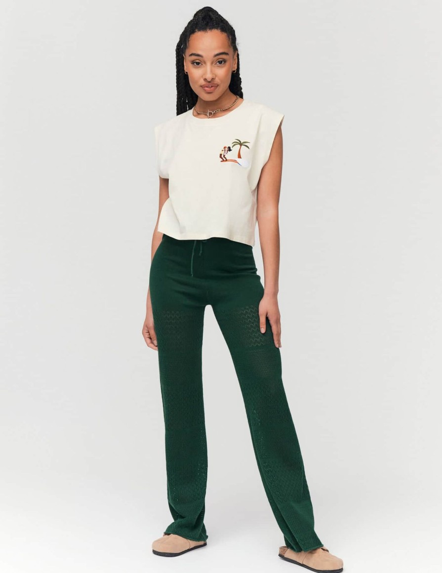 Femme BZB Pantalon | Pantalon Crochet Vert