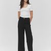 Femme BZB Pantalon | Pantalon Tailleur Noir