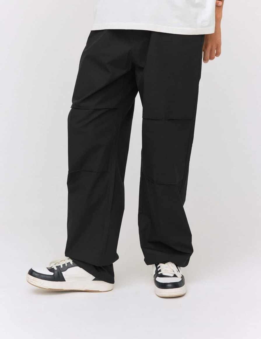 Homme BZB Pantalon | Pantalon Jogger Parachute Noir