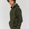 Homme BZB Sweat | Sweatshirt Zippe Basique Vert Kaki