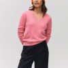 Femme BZB Pull | Pull Col V Uni Rose