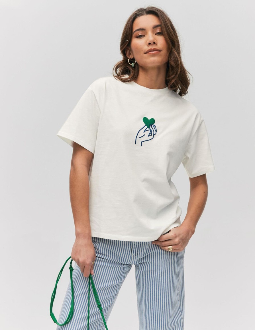 Femme BZB Tee-Shirt & Polo | T-Shirt Imprime Blanc