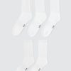 Homme BZB Chaussettes | Lot De 5 Paires De Chaussettes Unies Blanc