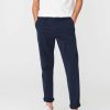 Homme BZB Pantalon | Pantalon Chino Ajuste En Coton Bio Bleu Marine