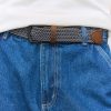 Homme BZB Ceinture | Ceinture Tressee Cole Bleu Fonce