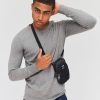 Homme BZB Pull | Pull Col Rond Fin Gris Fonce